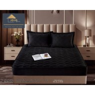 Husa matlasata tip topper din catifea  + 2 Fete de Perne - Saltea 140x200- HUM38