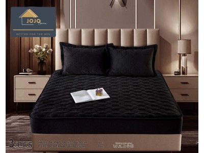 Husa matlasata tip topper din catifea  + 2 Fete de Perne - Saltea 140x200- HUM38 Husa matlasata tip topper din catifea  + 2 Fete de Perne - Saltea 140x200- HUM38