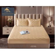 Husa matlasata tip topper din catifea  + 2 Fete de Perne - Saltea 140x200- HUM41