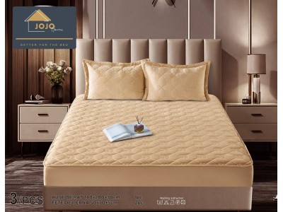 Husa matlasata tip topper din catifea  + 2 Fete de Perne - Saltea 140x200- HUM41 Husa matlasata tip topper din catifea  + 2 Fete de Perne - Saltea 140x200- HUM41