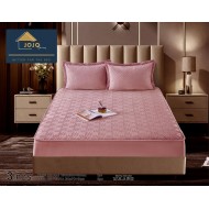 Husa matlasata tip topper din catifea + 2 Fete de Perne - Saltea 160x200- HUD41