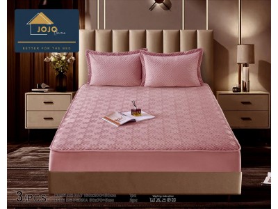 Husa matlasata tip topper din catifea + 2 Fete de Perne - Saltea 160x200- HUD41 Husa matlasata tip topper din catifea + 2 Fete de Perne - Saltea 160x200- HUD41