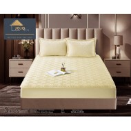 Husa matlasata tip topper din catifea + 2 Fete de Perne - Saltea 160x200- HUD42