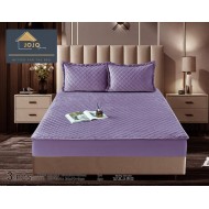 Husa matlasata tip topper din catifea + 2 Fete de Perne - Saltea 160x200- HUD46