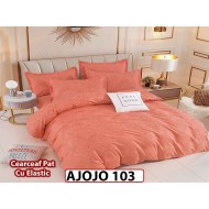 Lenjerie din finet 6 piese si cearceaf cu Elastic - AJOJO103