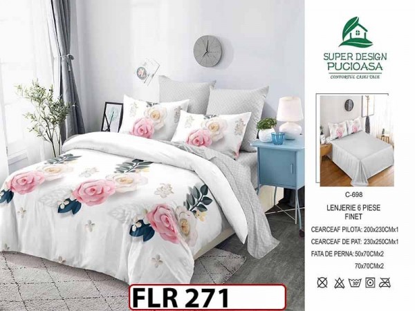 Lenjerie din finet  6 piese - FLR271