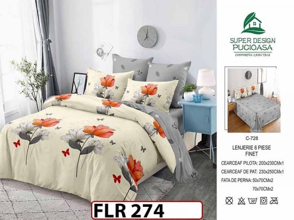 Lenjerie din finet  6 piese - FLR274