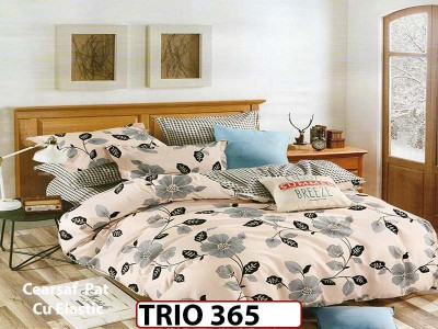 Lenjerie din FINET cu  6 piese cu cearceaf elastic - TRIO365 Lenjerie din FINET cu  6 piese cu cearceaf elastic - TRIO365