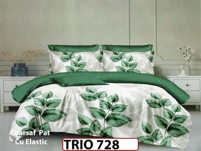 Lenjerie din finet  6 piese cearceaf cu elastic - TRIO728 Lenjerie din finet  6 piese cearceaf cu elastic - TRIO728