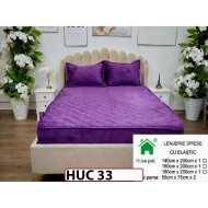 Husa matlasata tip topper din catifea 180x200 - Pat 2 Persoane - HUC33