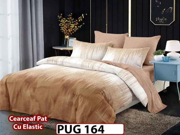 Lenjerie din finet 6 piese si cearceaf cu Elastic - PUG164