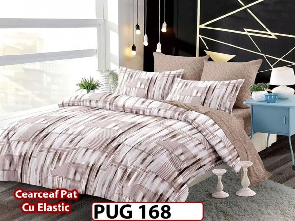 Lenjerie din finet 6 piese si cearceaf cu Elastic - PUG168