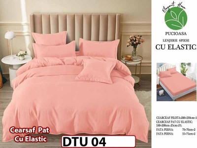 Lenjerie din finet UNI 6 piese si cearceaf cu Elastic - DTU 04 Lenjerie din finet UNI 6 piese si cearceaf cu Elastic - DTU 04