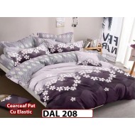 Lenjerie din finet cu 6 piese si cearceaf cu Elastic - DAL208