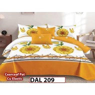 Lenjerie din finet cu 6 piese si cearceaf cu Elastic - DAL209