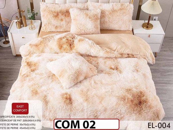 Lenjerie Cocolino Fluffy Pufoasa  cu 6 piese - COM02