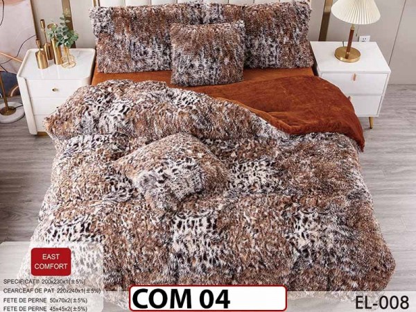 Lenjerie Cocolino Fluffy Pufoasa  cu 6 piese - COM04