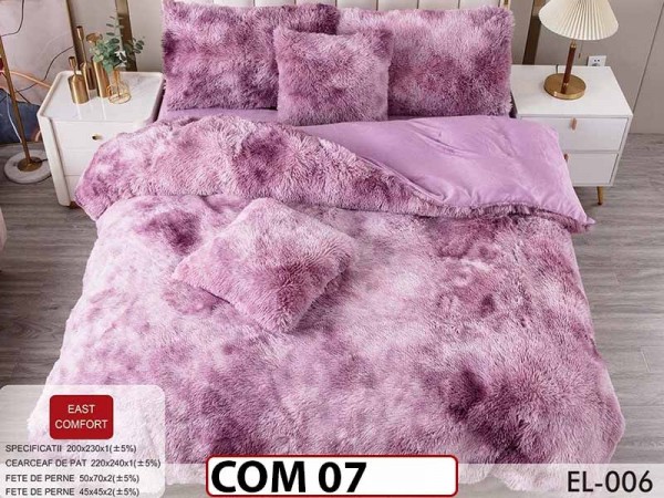 Lenjerie Cocolino Fluffy Pufoasa  cu 6 piese - COM07