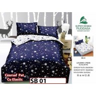Lenjerie din bumbac Satinat 4 piese Pucioasa cu Elastic - SB 01