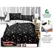 Lenjerie din bumbac Satinat 4 piese Pucioasa cu Elastic - SB 02