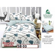 Lenjerie din bumbac Satinat 4 piese Pucioasa cu Elastic - SB 03