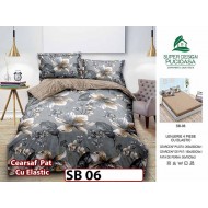 Lenjerie din bumbac Satinat 4 piese Pucioasa cu Elastic - SB 06