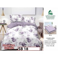 Lenjerie din bumbac Satinat 4 piese Pucioasa cu Elastic - SB 18