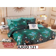 Lenjerie din finet 6 piese si cearceaf cu Elastic - AJOJO121