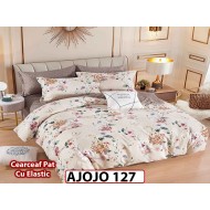 Lenjerie din finet 6 piese si cearceaf cu Elastic - AJOJO127