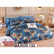 Lenjerie din finet 6 piese si cearceaf cu Elastic - AJOJO132