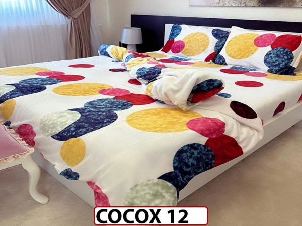 Lenjerie De Pat COCOLINO de 2 Persoane cu 4 piese - cocoX12