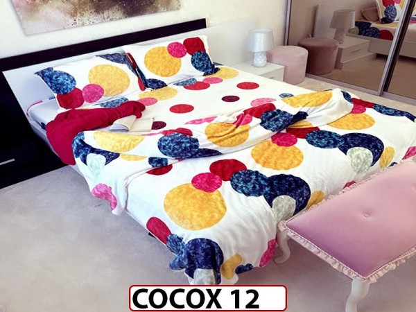 Lenjerie De Pat COCOLINO de 2 Persoane cu 4 piese - cocoX12