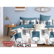 Lenjerie din finet cu 6 piese si cearceaf cu Elastic - DAL243