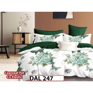 Lenjerie din finet cu 6 piese si cearceaf cu Elastic - DAL247