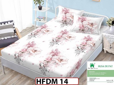 Husa de Pat din Finet + 2 Fete de Perne - Saltea 160x200 - Pat 2 Persoane - HFDM14 Husa de Pat din Finet + 2 Fete de Perne - Saltea 160x200 - Pat 2 Persoane - HFDM14