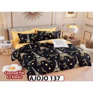 Lenjerie din finet 6 piese si cearceaf cu Elastic - AJOJO137