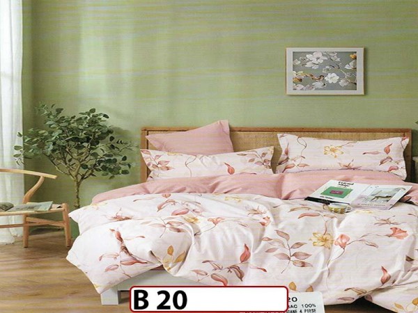 Lenjerie din bumbac 100% 4 piese CasaNewConcept - B20