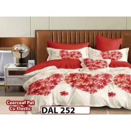 Lenjerie din finet cu 6 piese si cearceaf cu Elastic - DAL252