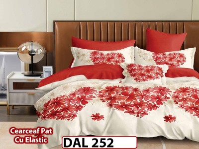 Lenjerie din finet cu 6 piese si cearceaf cu Elastic - DAL252 Lenjerie din finet cu 6 piese si cearceaf cu Elastic - DAL252