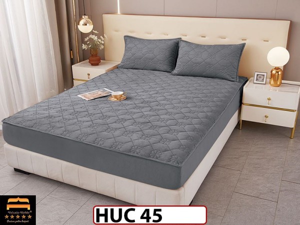 Husa matlasata tip topper din catifea 180x200 - Pat 2 Persoane - HUC45