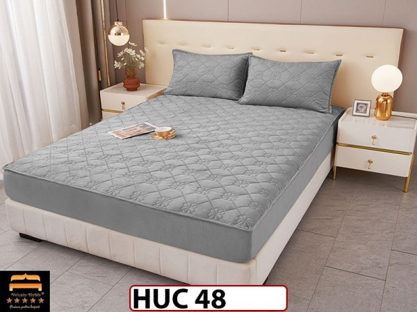 Husa matlasata tip topper din catifea 180x200 - Pat 2 Persoane - HUC48