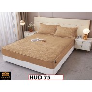 Husa matlasata tip topper din catifea + 2 Fete de Perne - Saltea 160x200- HUD75