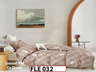 Lenjerie din finet  6 piese si cearceaf cu elastic - FLE032 Lenjerie din finet  6 piese si cearceaf cu elastic - FLE032