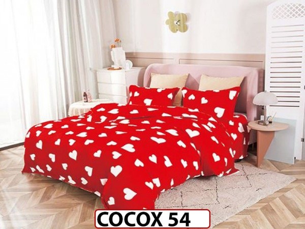 Lenjerie De Pat COCOLINO de 2 Persoane cu 4 piese - cocoX54