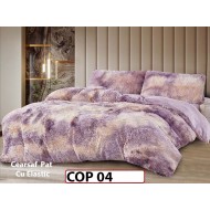 Lenjerie Cocolino Fluffy Pufoasa Cearsaf cu Elastic din 4 piese - COP04