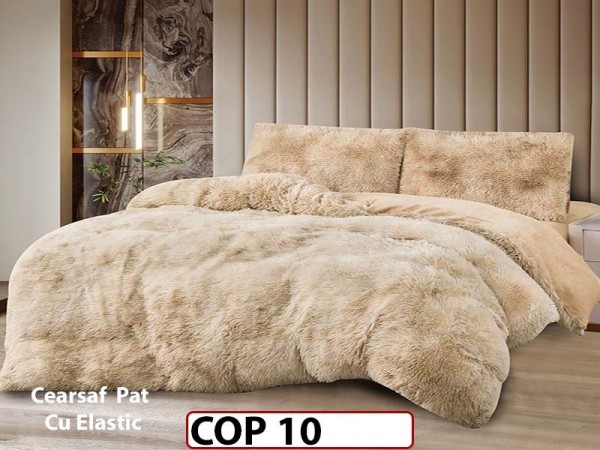 Lenjerie Cocolino Fluffy Pufoasa Cearsaf cu Elastic din 4 piese - COP10