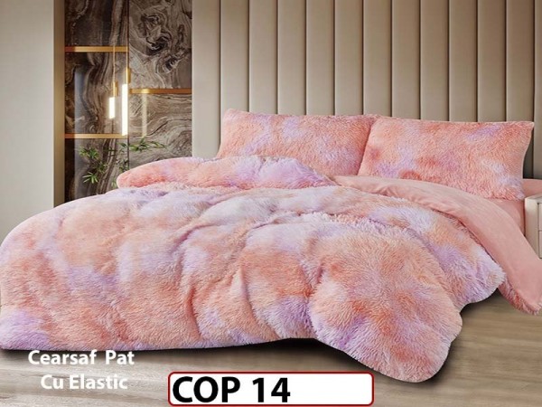 Lenjerie Cocolino Fluffy Pufoasa Cearsaf cu Elastic din 4 piese - COP14