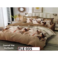 Lenjerie din finet  6 piese si cearceaf cu elastic - FLE035