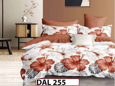 Lenjerie din finet cu 6 piese si cearceaf cu Elastic - DAL255 Lenjerie din finet cu 6 piese si cearceaf cu Elastic - DAL255