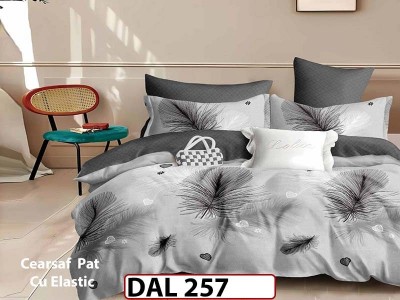 Lenjerie din finet cu 6 piese si cearceaf cu Elastic - DAL257 Lenjerie din finet cu 6 piese si cearceaf cu Elastic - DAL257